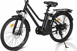 Bicicleta eléctrica de montaña de 26» con batería extraíble
