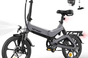 Bicicleta eléctrica HITWAY, bicicleta eléctrica plegable ligera de 250 W